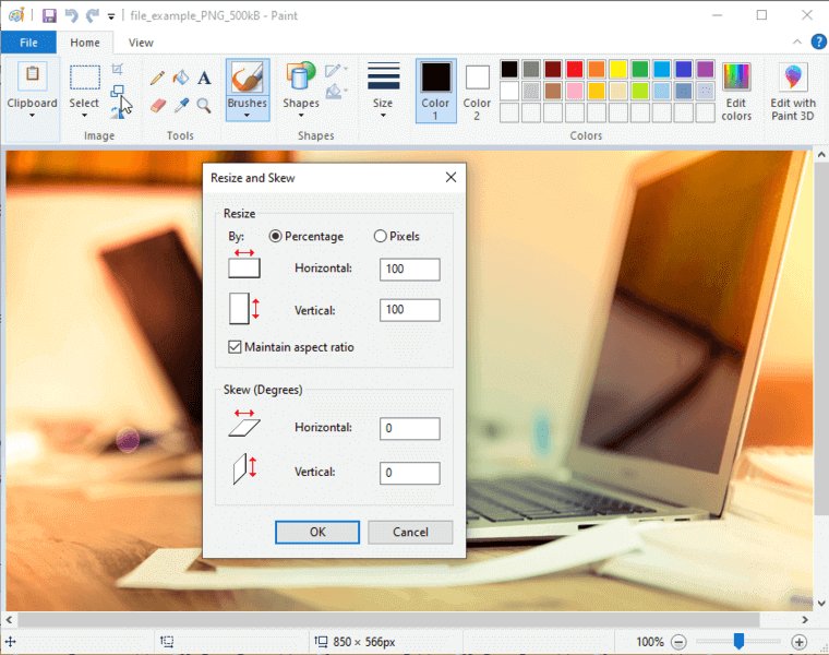 How to Resize JPEG Image Paint